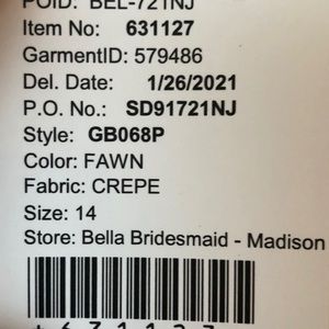 AMSALE NAYA BRIDESMAIDS DRESS FAWN CREPE